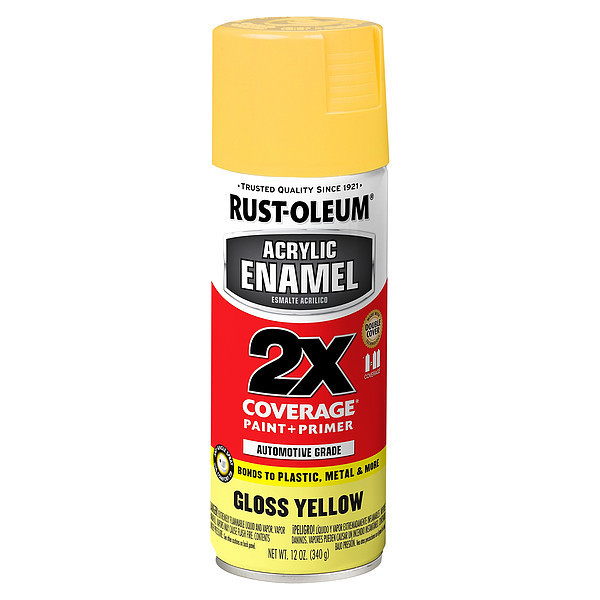 Rust-Oleum Acrylic Enamel Spray Paint, Gloss, Yellow 316890