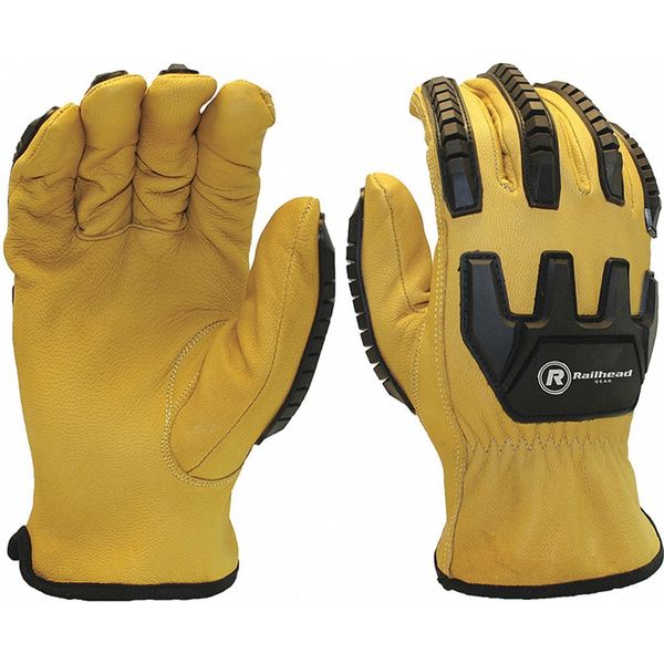 Railhead Gear Cut Resistant Gloves, A3 Cut Level, Uncoated, M, 1 PR RH-GS-M