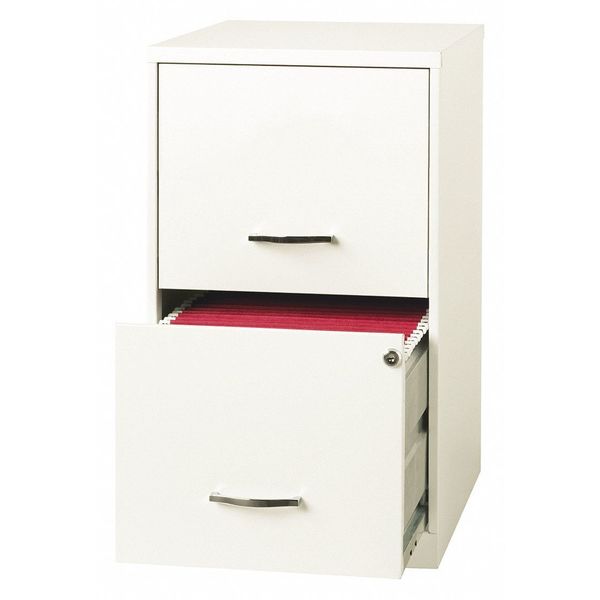 Space Solutions 14.25 in W 2 Drawer SOHO Vertical, Pearl White 20222