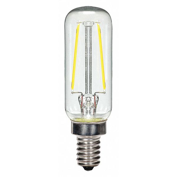 Satco Bulb, LED, 2.5W, 120V, T6, Base E12, 27K S9872