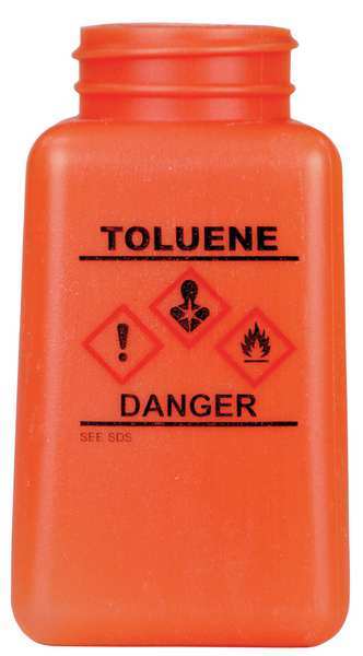 Menda Graduated Tolene Bottle, 6 oz., Orange 35763