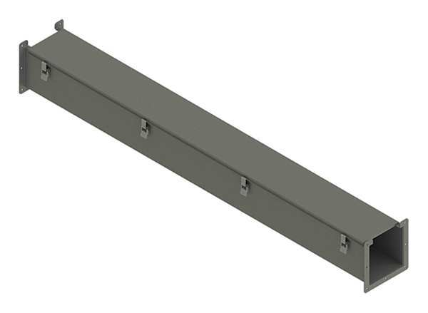 Nvent Hoffman Lay-In Wireway, 5 ft., 6inWx6inH, Steel F66L60