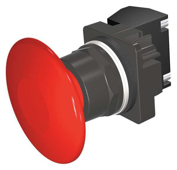 Siemens Non-Illuminated Push Button, 30 mm, 1NC, Red 52BM9V2J