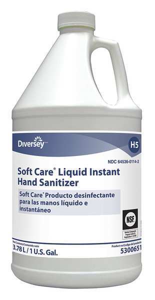 Diversey Hand Sanitizer, 1 gal., Liquid, PK4 5300651