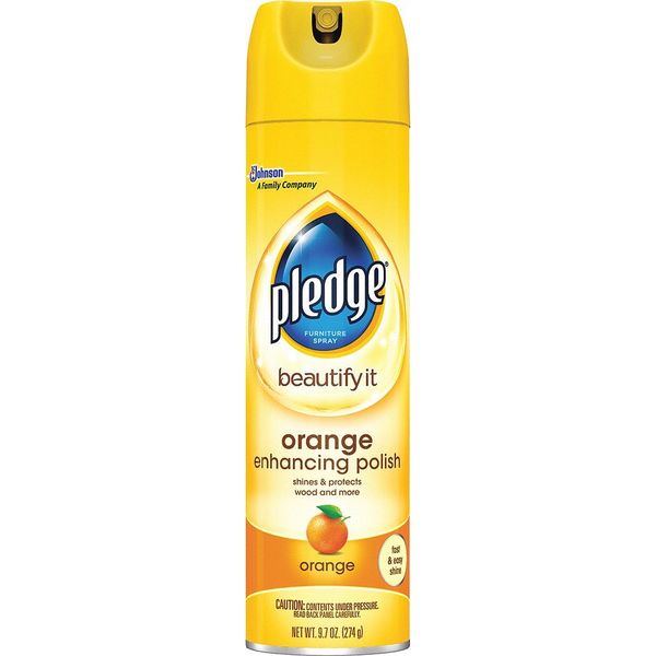 Pledge Furniture Polish, 9.7 oz., Orange, PK12 697834