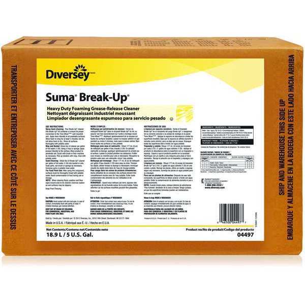 Diversey Cleaner and Degreaser, 5 gal. Box, Liquid, Clear Yellow 904497