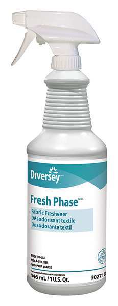 Diversey Fabric Freshener, 32 oz Spray Bottle, Liquid, Fresh, Clear, 12 PK 3027188