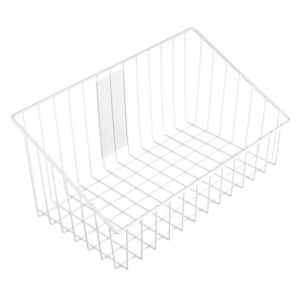 Marlin Steel Wire Products White Rectangular Storage Basket, Stainless  Steel 00-02035004-02