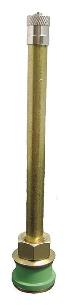 Haltec Tire Valve, Stdrd Bore, 3-3/4in, Brass, PK10 TV-572-HT