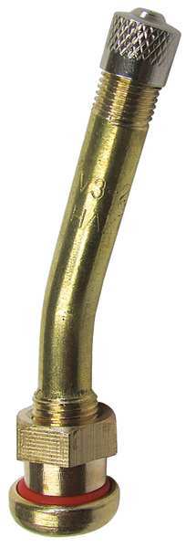 Haltec Tire Valve, Stdrd Bore, 2-3/4in, Brass, PK10 70 MS-27