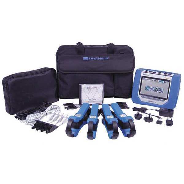 Dranetz Power Quality Analyzer Kit, 500A, 32 mS HDPQ-P-VA500PKG