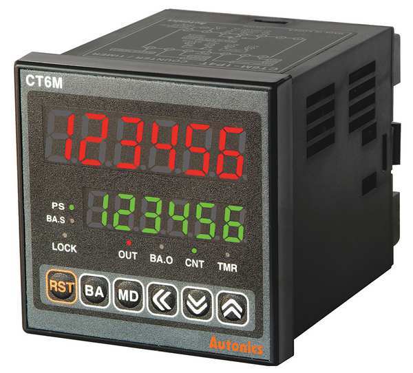 Autonics LED Counter/Timer, Digital6, AC DC Power CT6M-1P2