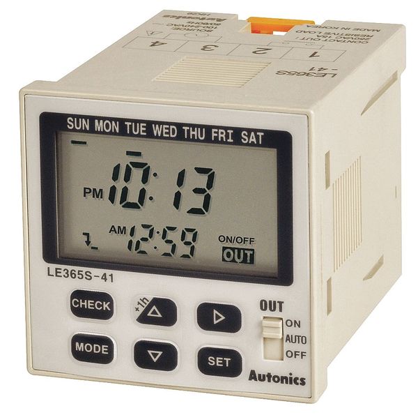 Autonics LCD Digital Timer, Weekly/Yearly Timer LE365S-41