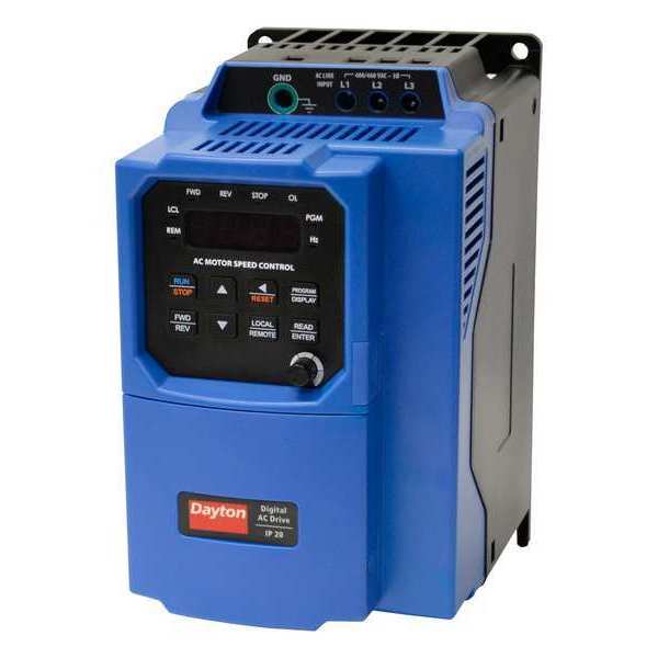 Dayton Variable Frequency Drive, 3 HP, 460VAC 32J578