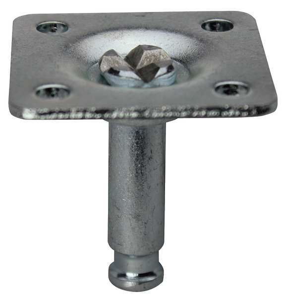 Zoro Select Plate Caster Mount, 1 x 1, 3/16 in., PK5 KITSXS70001G