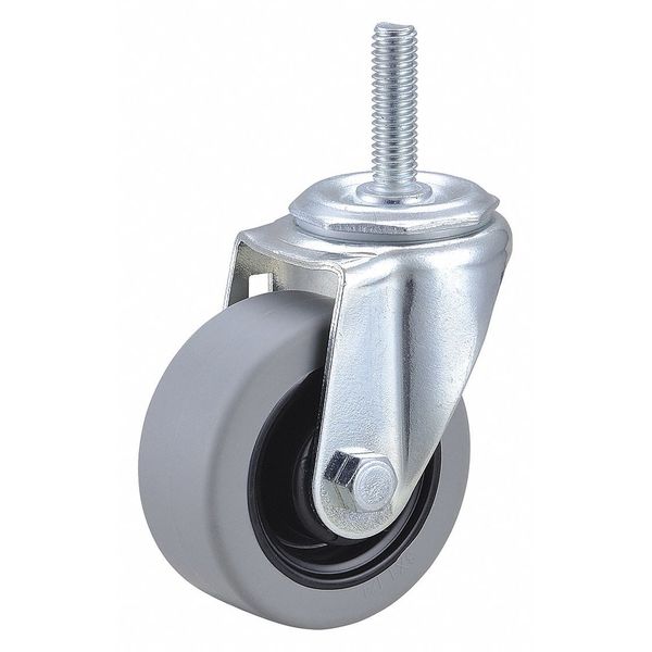 Zoro Select Swivel Stem Caster, Polyurthn, 3 in, 210 lb 32J887