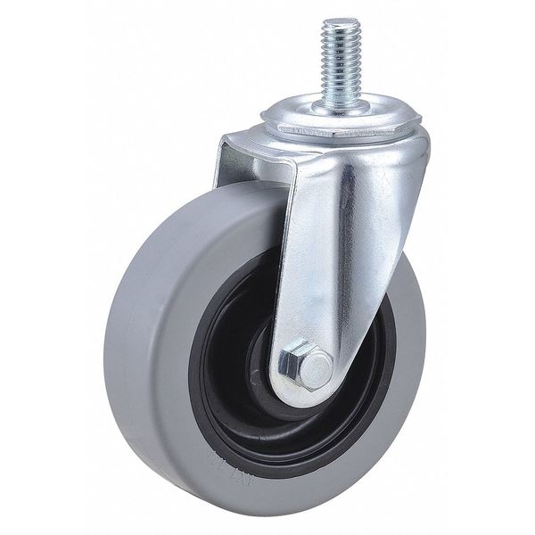 Zoro Select Swivel Stem Caster, Polyurthn, 4 in, 275 lb 32J879