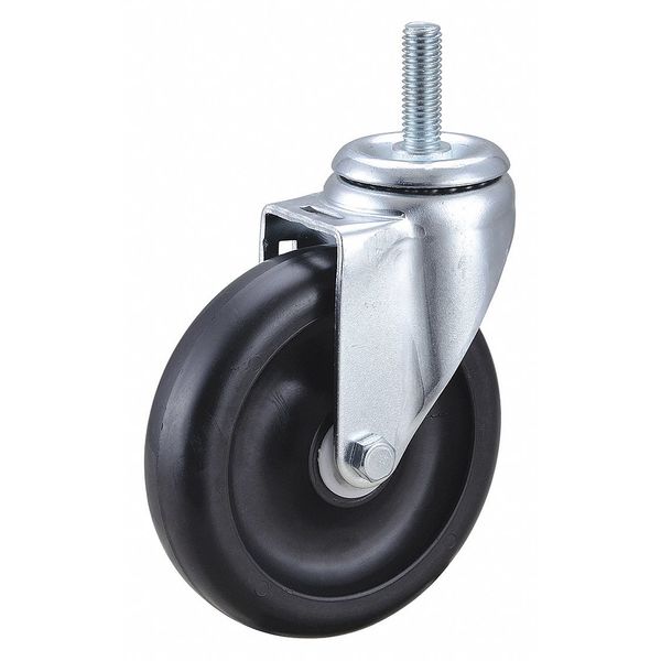 Zoro Select Swivel Stem Caster, Polyolfn, 5 in, 350 lb. 32J826