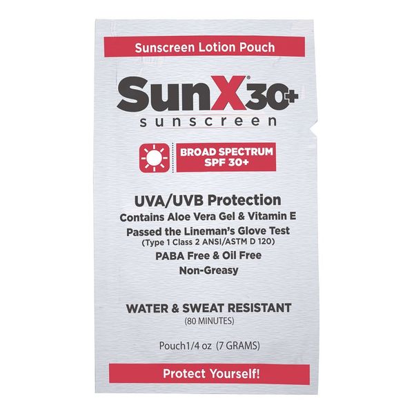 Sunx Sunscreen Packet, 7g, SPF30, PK300 18-399