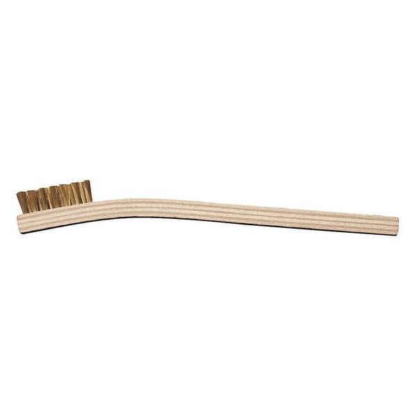 Techspray 1/4 in W Utility Brush, Stiff, 7 3/4 in L Handle, 1 3/8 in L Brush, Brass, Wood, 7 3/4 in L Overall 2025-1