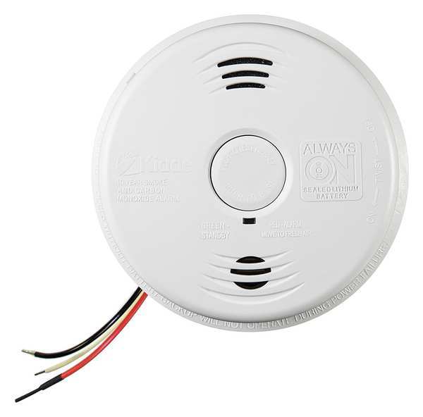 Kidde Carbon Monoxide and Smoke Alarm, Electrochemical, Ionization Sensor, 85 dB @ 10 ft Audible Alert i12010SCO