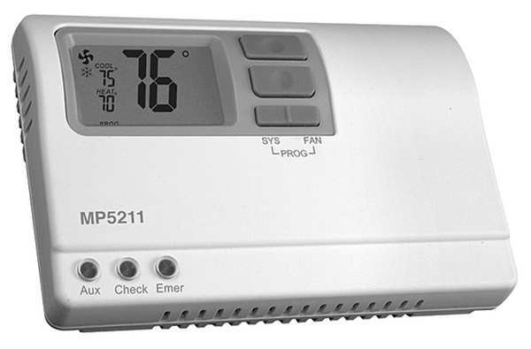 Icm Managed Property Thermostat, 7, 5-2, or 5-1-1 Day Programs, 2 H 2 C, Hardwired, 24VAC MP5211