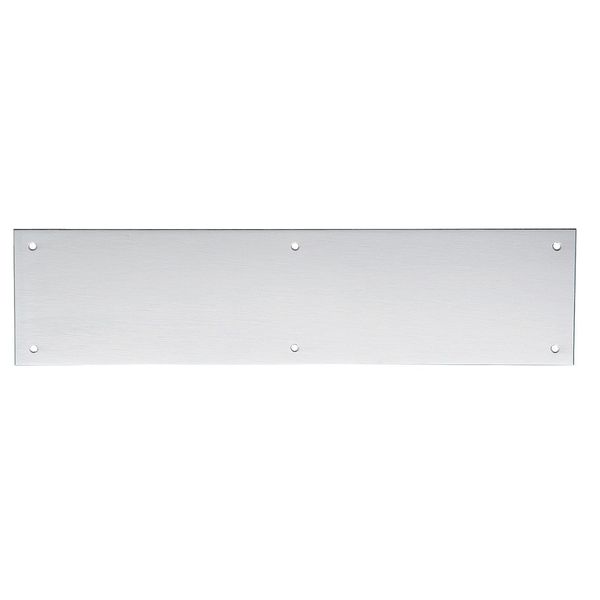 Ives Door Push Plate, Stainless Steel, 16"L x 6"W, 0.050" Proj. 8200 US32D 6X16