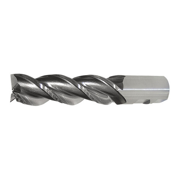 Cleveland 3-Flute PM+™ HSS-E Square CC Single High-Helix End Mill Cleveland PM-539R-TC TiCN 3/8x3/8x3/4x2-1/2 C40073