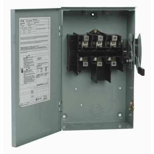 Eaton Nonfusible Safety Switch, General Duty, 240V AC, 3PST, 60 A, NEMA ...