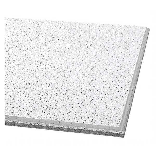 Armstrong World Industries Fine Fissured Ceiling Tile, 24 in W x 24 in L, Angled Tegular, 15/16 in Grid Size, 12 PK 1717