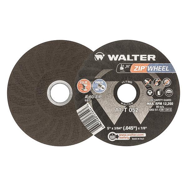 Walter Surface Technologies Cut-Off Wheel, T1, 5x3/64x7/8 11T052