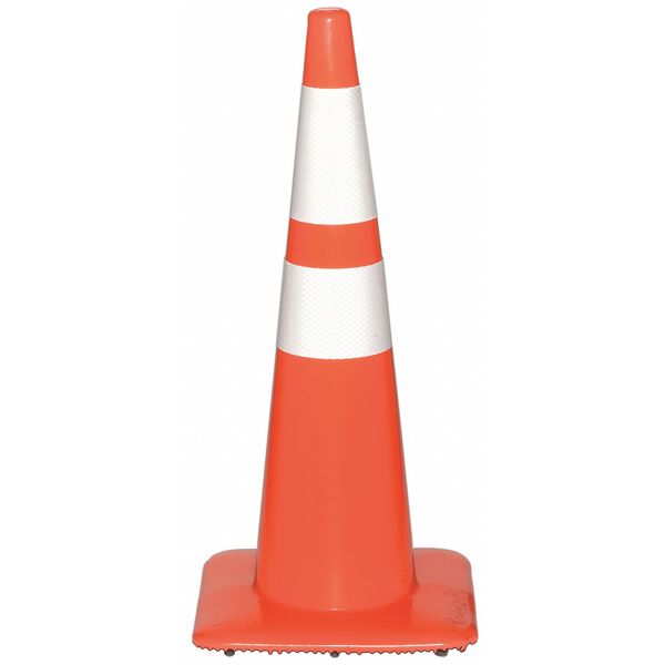 Tapco Traffic Cone, 28 In, Orange, White Collars 106871