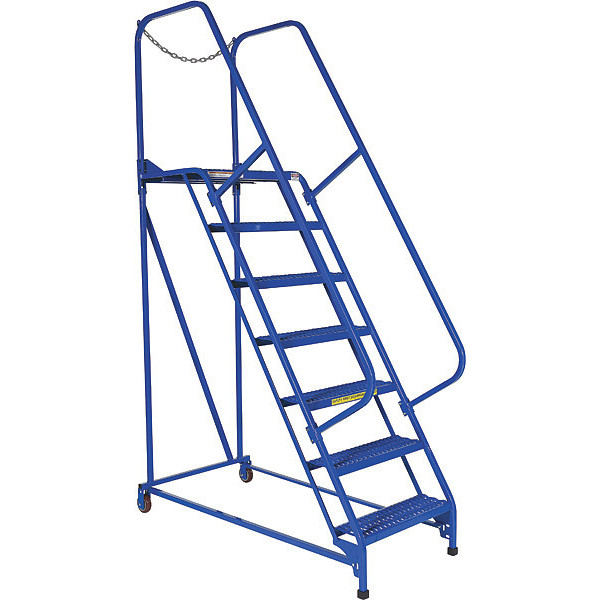 Vestil 100 H Steel Maintenance Ladder - 7 Step Grip-Strut, 7 in Steps LAD-MM-7-G