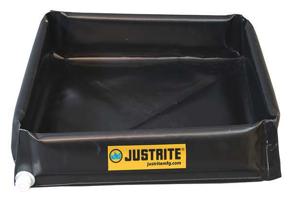 Justrite Spill Tray, 55 gal Spill Capacity, PVC 28444