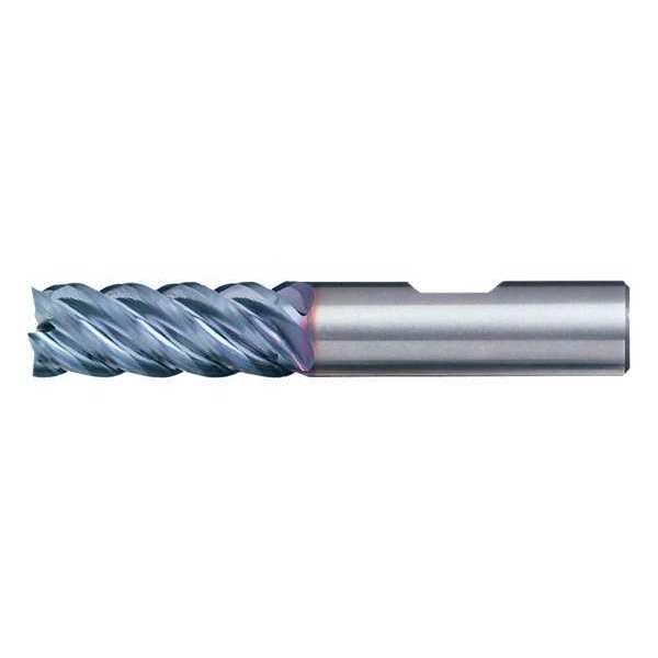 Cleveland 5-Flute Carbide HIgh-Perf Square Single End Mill for Steel CTD CEM-EMS-5-TA TiAlN 5/16x5/16x1-1/4x4 C80433