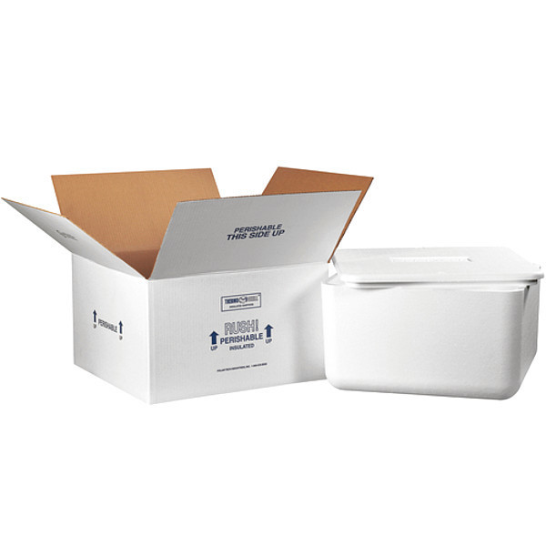 Partners Brand Insulated Shipping Kits, 17" x 17" x 9", White, 1/Case 250C