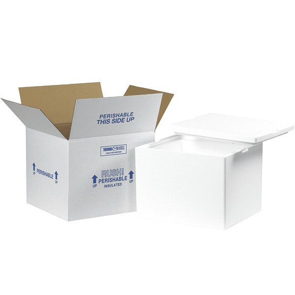 Partners Brand Insulated Shipping Kits, 12" x 10" x 9", White, 1/Case 229C