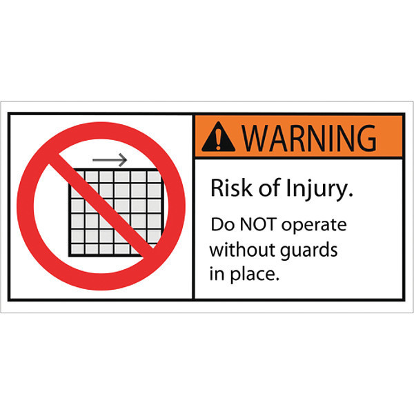 Tape Logic Tape Logic® Warning Do Not Remove Guard Durable Safety Label, 2" x 4", Multi-Color, 25/Roll DSL516