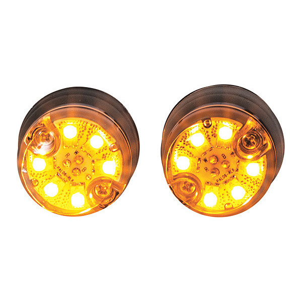 Buyers Products 25 Foot Amber Push-On Hideaway Strobe Kit With In-Line Flashers With 6 LED 8891326