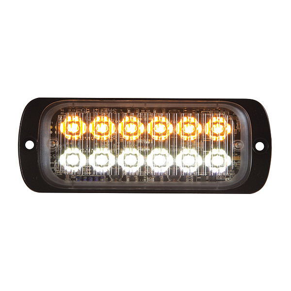 Buyers Products Thin Dual Row 4.5 Inch Amber/Clear LED Strobe Light 8892602