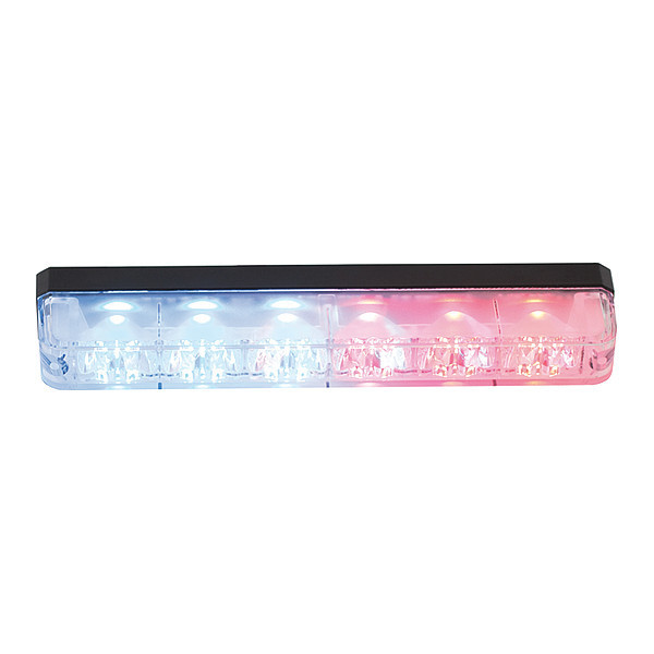 Buyers Products Ultra Bright Narrow Profile Blue/Red LED Strobe Light 8892805