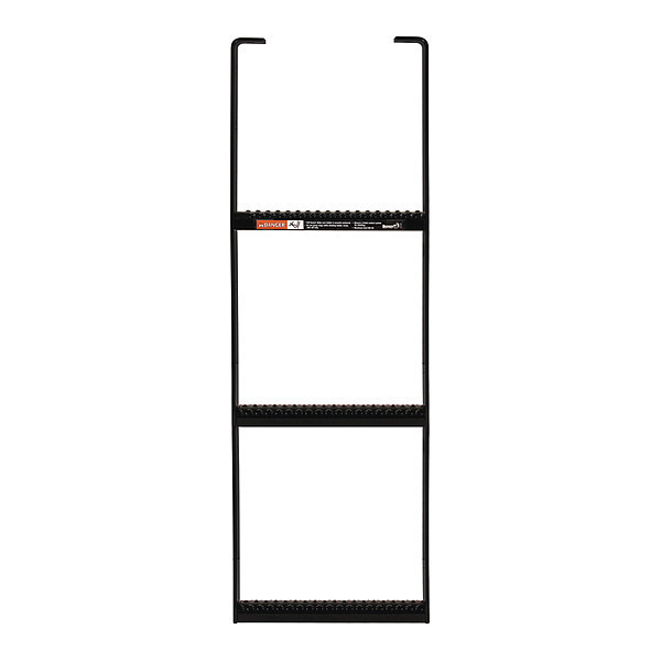 Buyers Products Black Powder Coated 3-Rung Steel Truck Step with Anti-Slip Step - 12.5 x 36 Inch 5233612