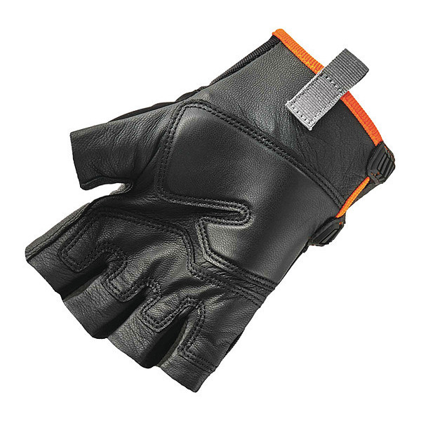 Proflex By Ergodyne Half Finger Mechanics Gloves, 2XL, Black, Breathable Spandex 860