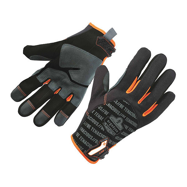 Proflex By Ergodyne Mechanics Gloves, XL, Black/Gray 810