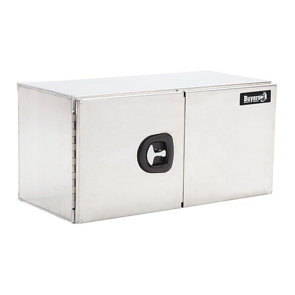 Buyers Products 24x24x30 Inch Smooth Aluminum Underbody Truck Tool Box - Double Barn Door, 3-Point Compression Latch 1705333
