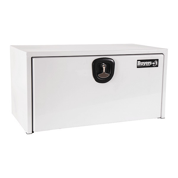 Buyers Products 24x24x30 Inch White Steel Underbody Truck Box With 3-Point Latch 1734403