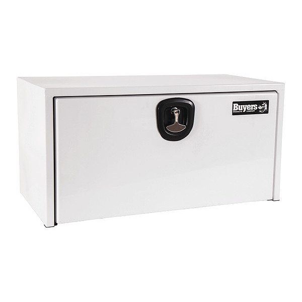 Buyers Products 24x24x24 Inch White Steel Underbody Truck Box With 3-Point Latch 1734400