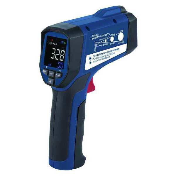 Reed Instruments Infrared Thermometer, Backlit High Contrast White On Black LCD, -26 Degrees  to 2282 Degrees F R2330