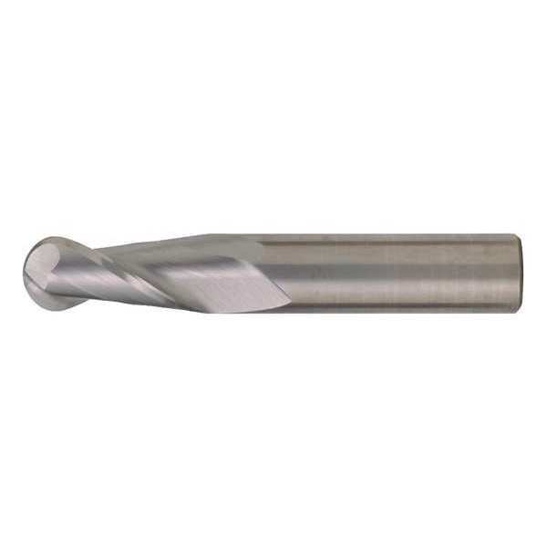 Cleveland 2-Flute Carbide Ball Nose Single End GP End Mill Cleveland CEM-SE-2B Bright 1/4x1/4x1/2x2 C60935