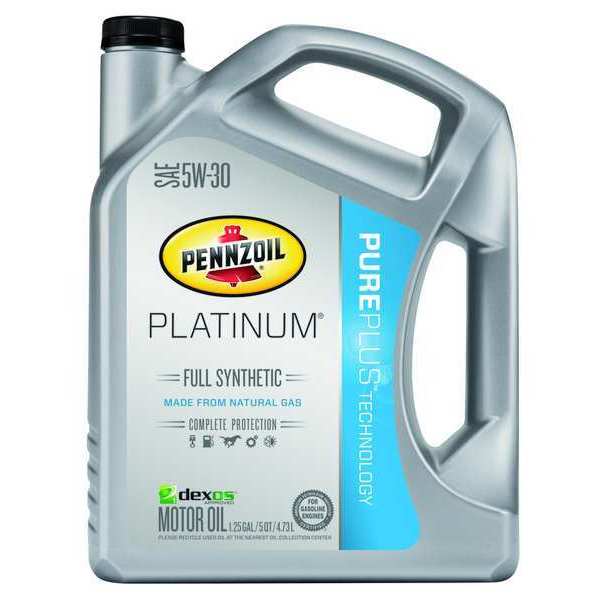 Pennzoil Platinum Full Synthetic 5W-30 Motor Oil, 5-Quart